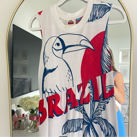 FARM for Anthropologie Welcome To Brazil Midi Dress - Picture 1 of 5